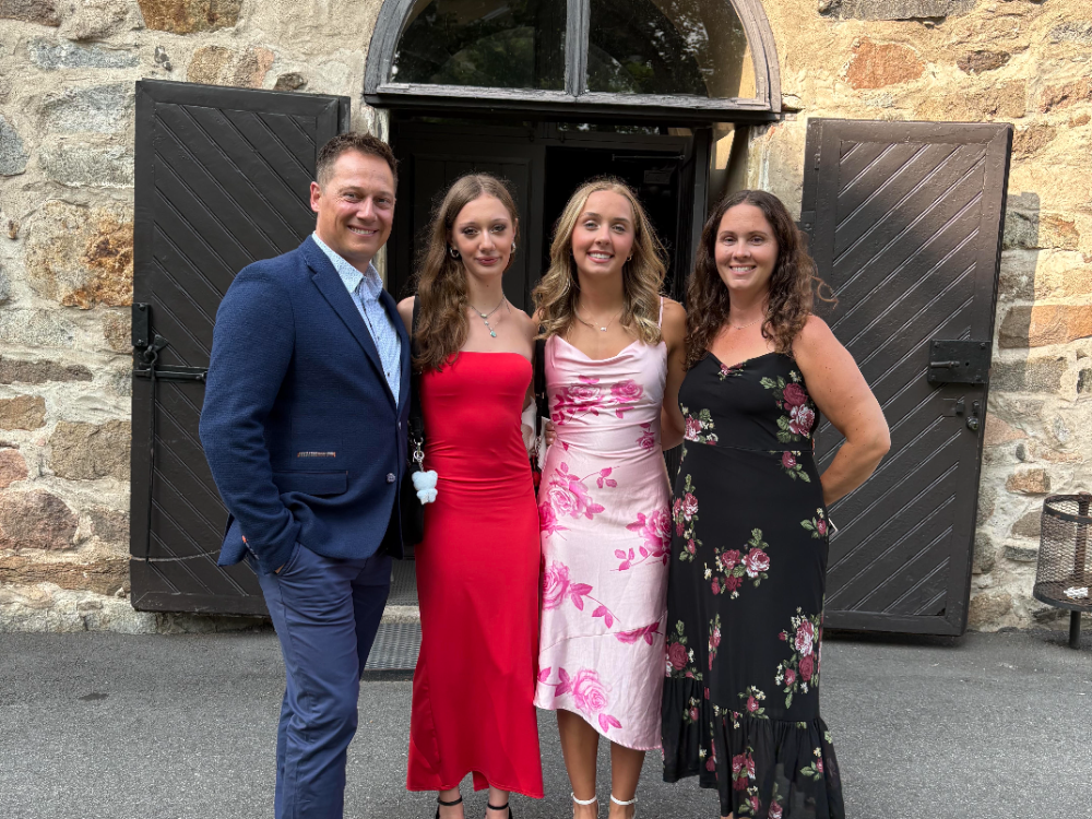 Frank Zuuring with his family in Kingston, Ontario